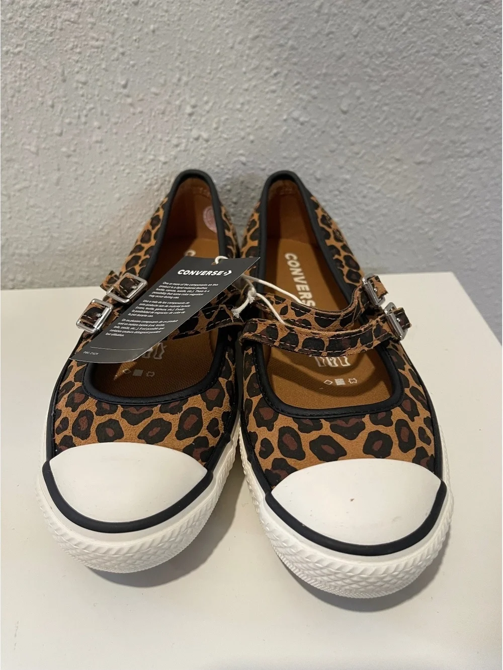 Converse All Star Leopard Print Mary Jane Sneakers - Picture 3 of 7